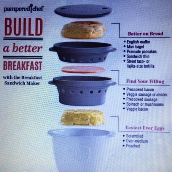Pampered chef Breakfast sandwich maker. new, never used, still wrapped. NWOT. - Picture 5 of 5